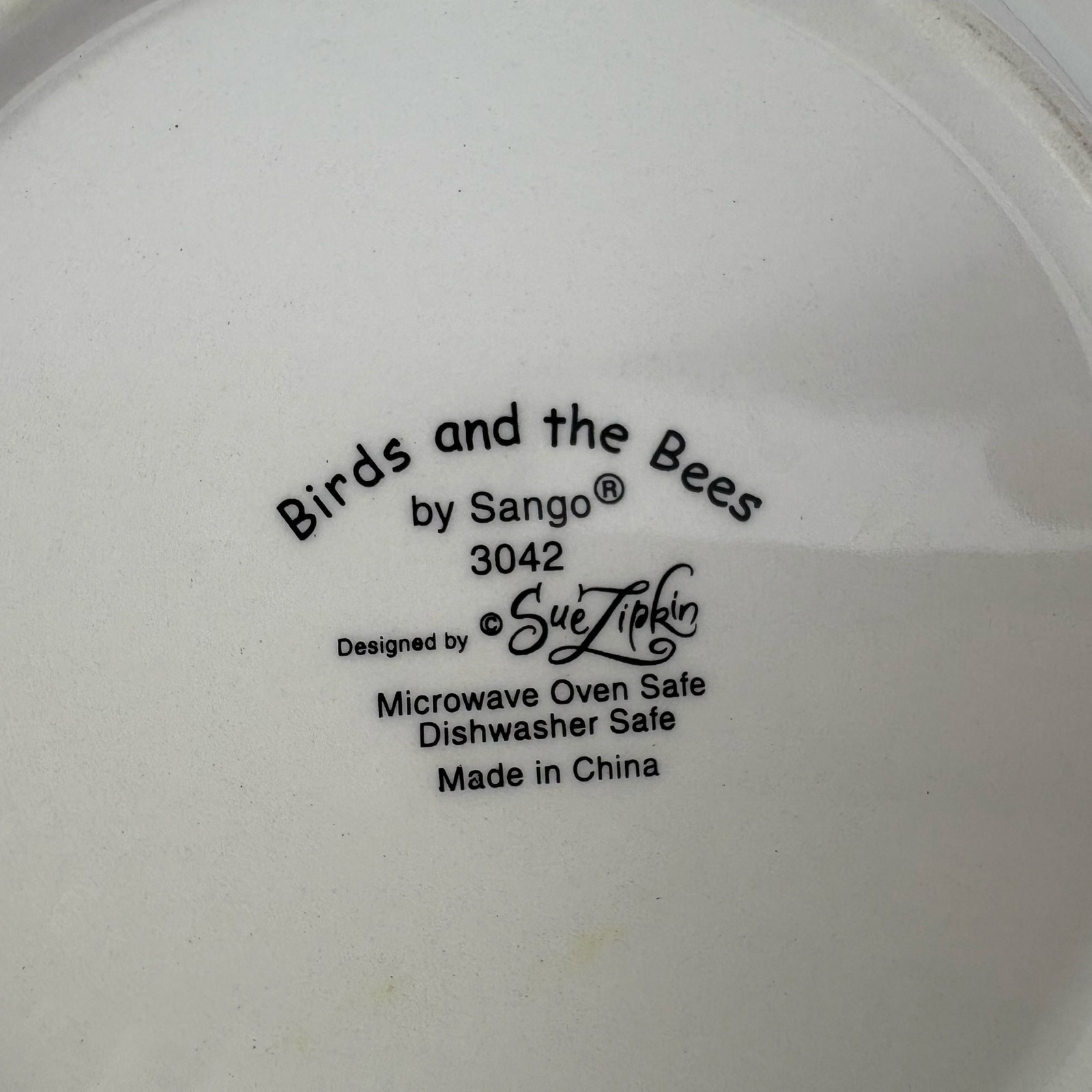 Sango Birds and the Bees Soup Bowls Set of 4 VTG 8 3/4″ Sue Zipkin Stoneware A