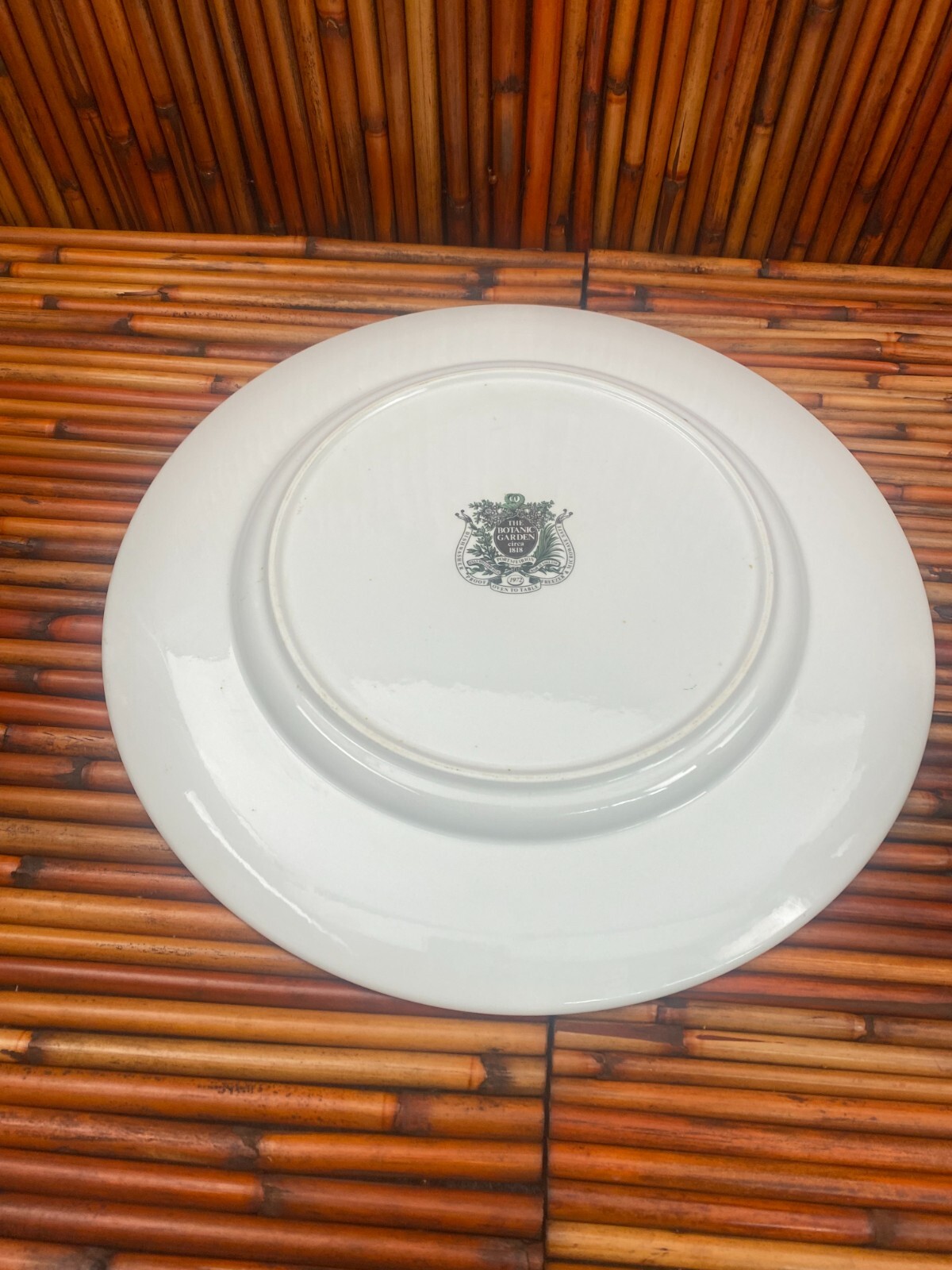 Portmeirion Botanic Garden 35th Anniversary Chop Plate Blue Passion Flower 13″