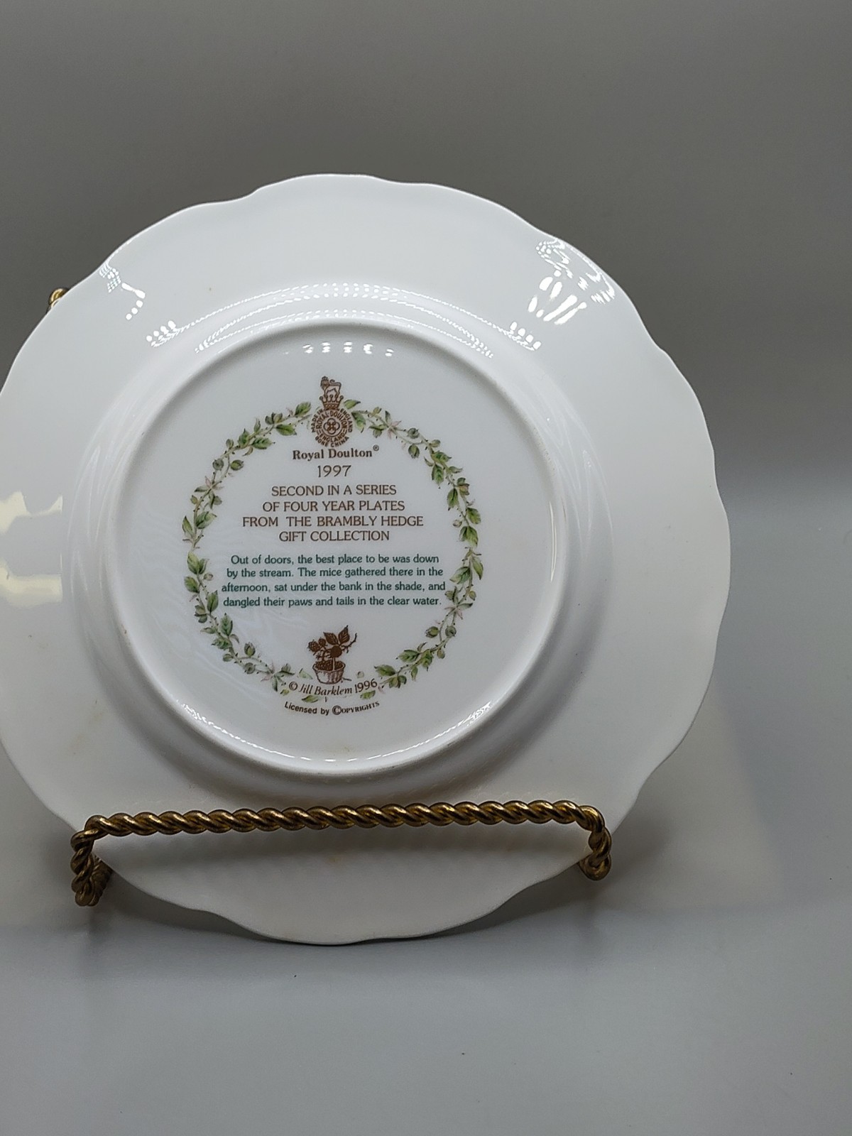 Royal Doulton Brambly Hedge Plate 8” Year 1997 New With Box
