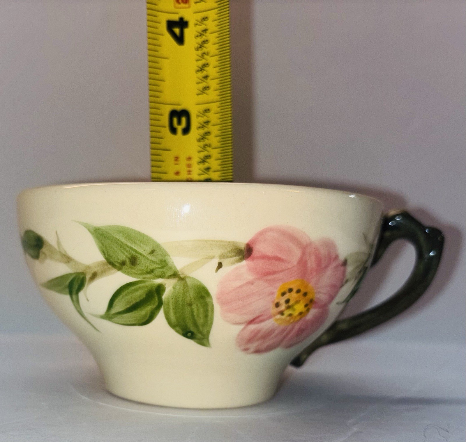 Franciscan Desert Rose Teacup & Saucer Vintage Hand Painted USA China Tea Cup