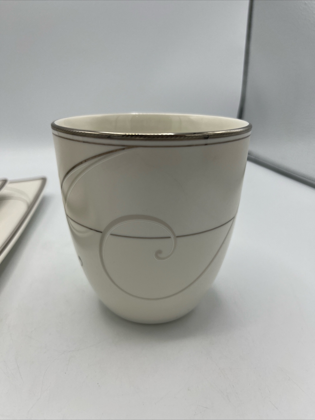 Noritake China Platinum Wave Four Piece Square Place Setting