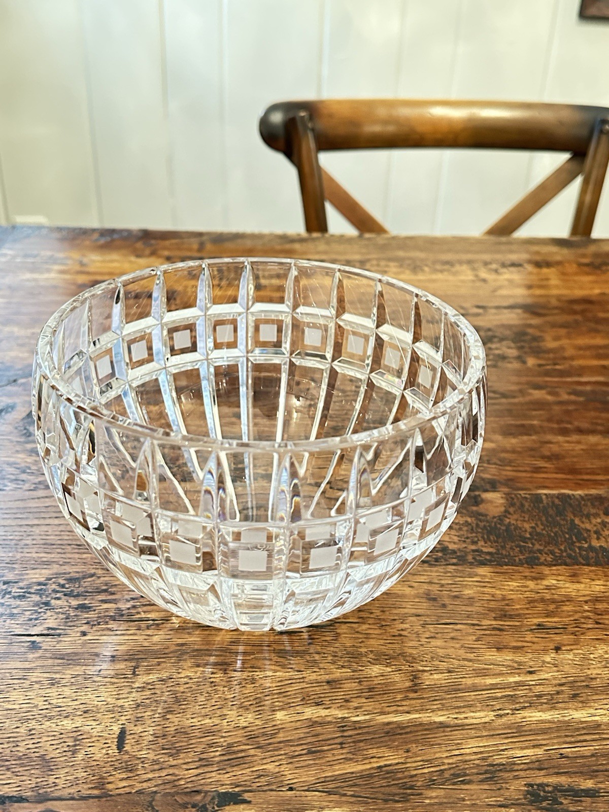 Vintage Marquis Waterford Crystal Quadrata Large Bowl (7.5” Diameter)