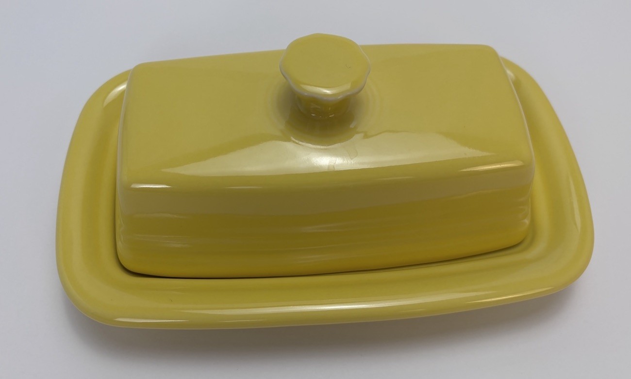 Fiesta Fiestaware Sunflower Yellow Covered Large Butter Dish Homer Laughlin USA