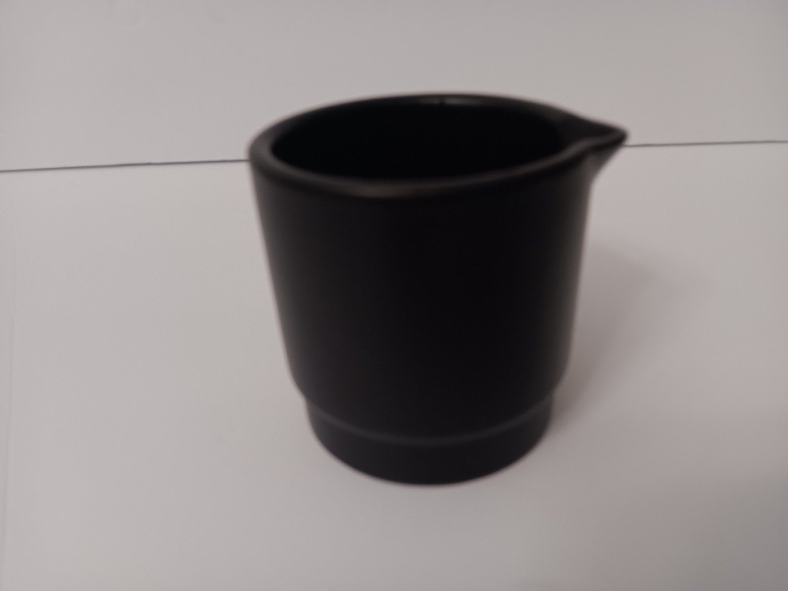 Vintage Earthenware Individual Coffee Creamer Black Pitcher 3″ Inches Tall
