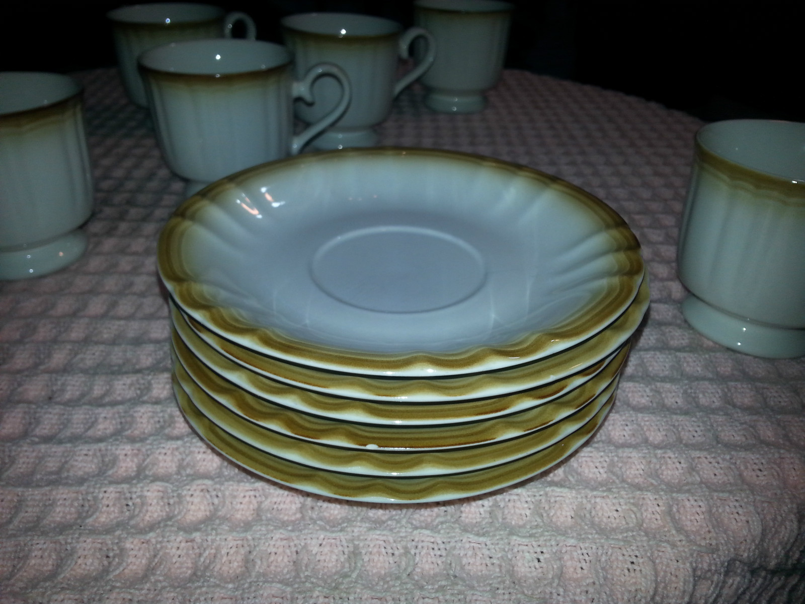 Vintage 12 Piece MANOR HOUSE KG000 Japan Porcelain Teacup and Saucer Set