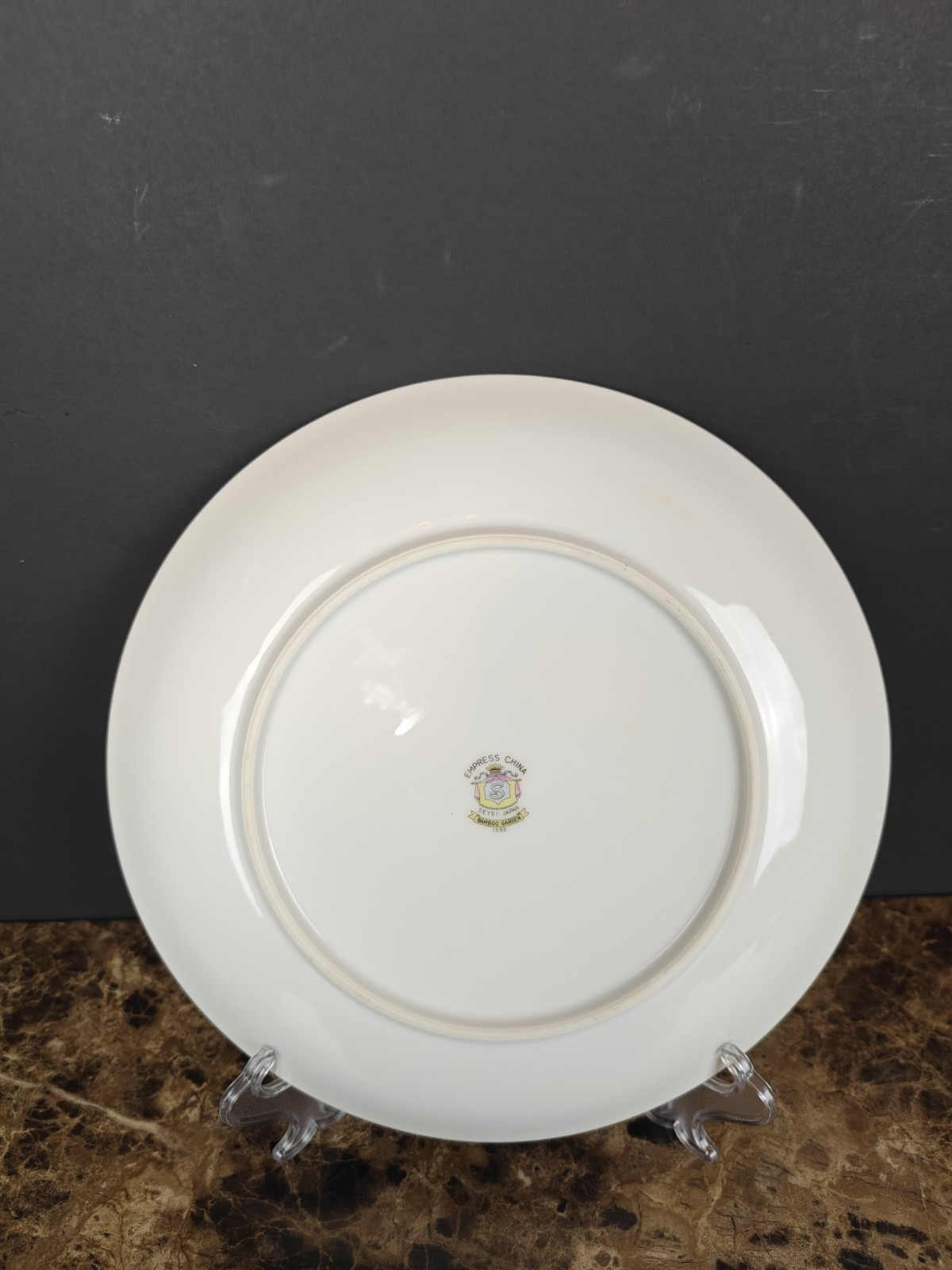 Set Of 6 Empress Fine China Dinner Plates Bamboo Garden 10.5″ Japan 1552