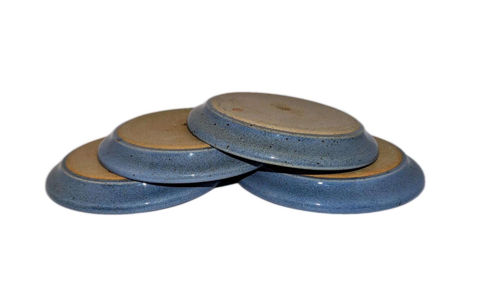 Vtg Dansk Nielstone Blue Saucers Speckled Large 6⅞” Made in Japan A+! x4 Plates