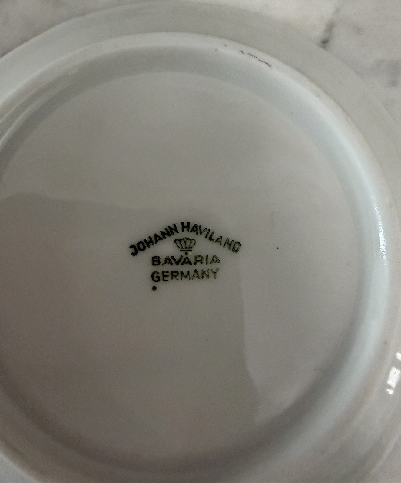 Johann Haviland Blue Garland Butter Pat Plate Bavaria Germany 3.75″ Floral