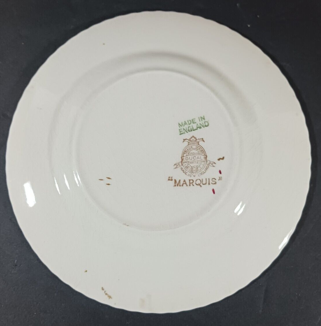 MARQUIS CROWN DUCAL BREAD & BUTTER PLATE 6 3/8 IN Gold Trim England DISCONTINUED