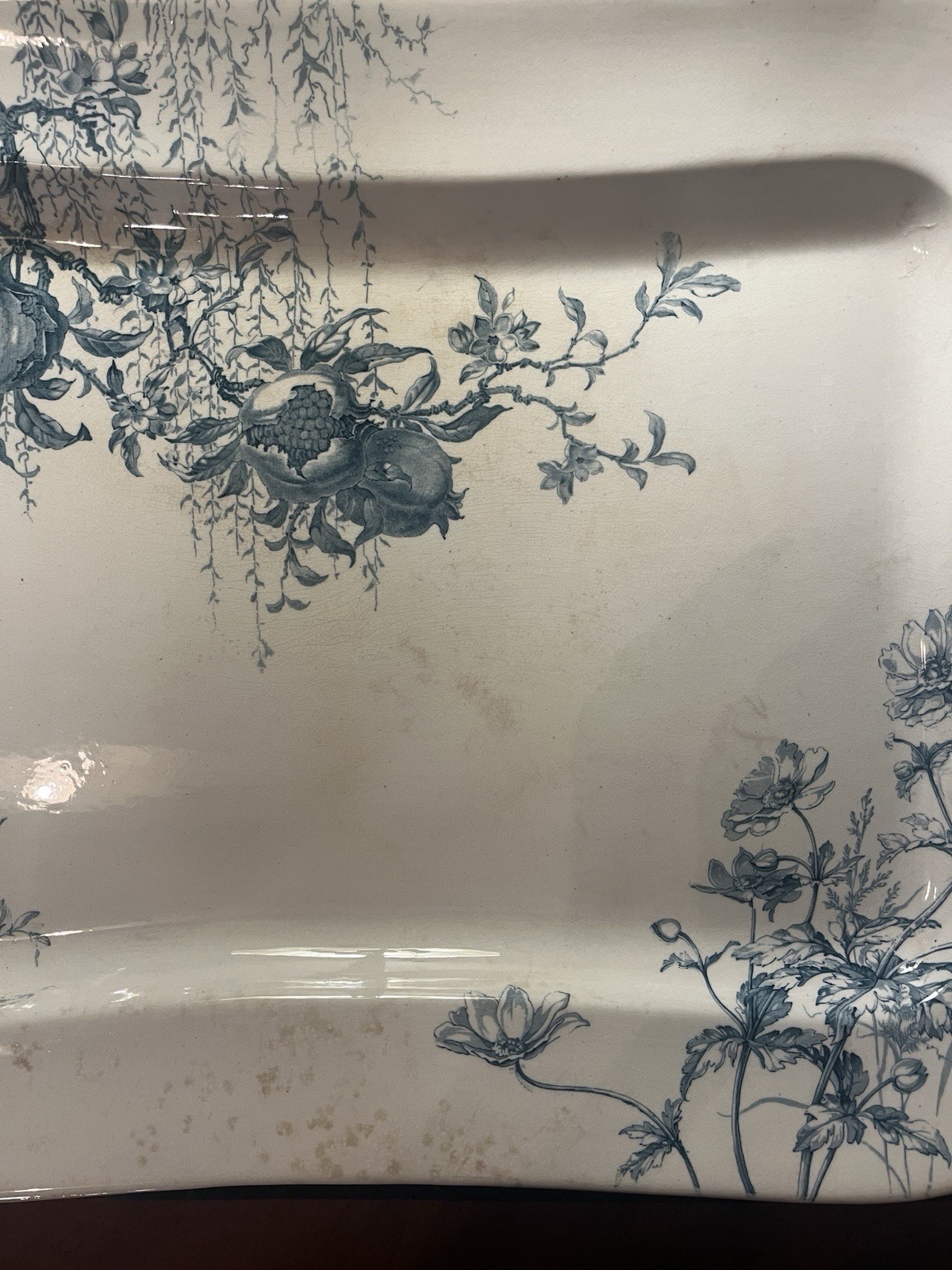 Antique Doulton Arundel Burslem Large Transferware Ironstone Platter