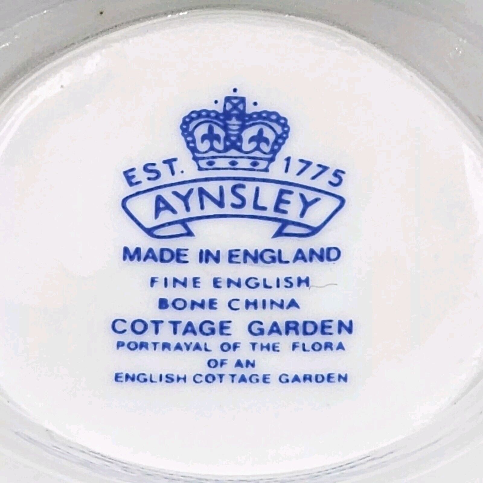 Aynsley Cottage Garden Hexagon Footed Bowl English Bone China 3″ Tall VTG 1985