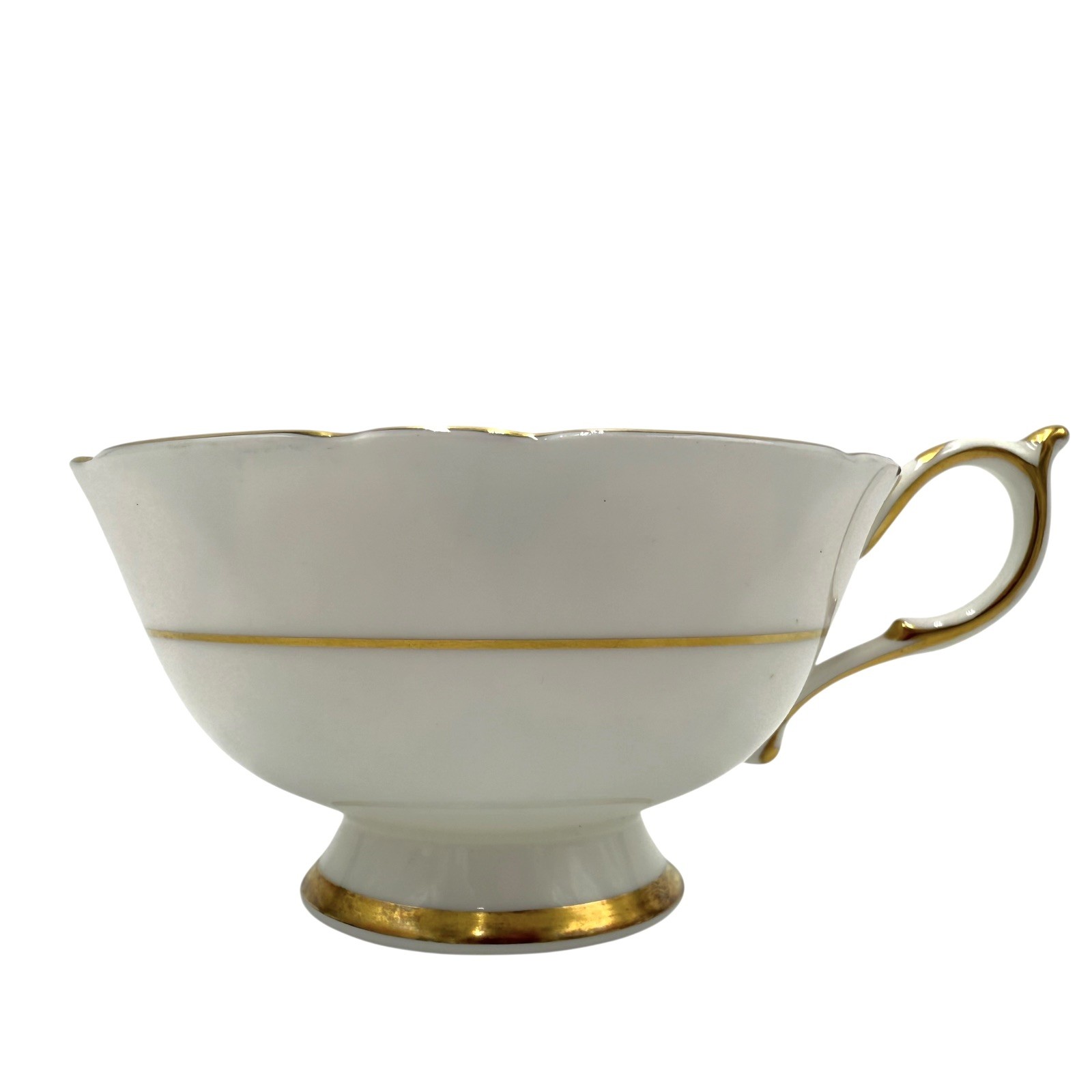 Paragon Pink Cabbage Rose Garland Black Gold Teacup & Saucer Double Warrant