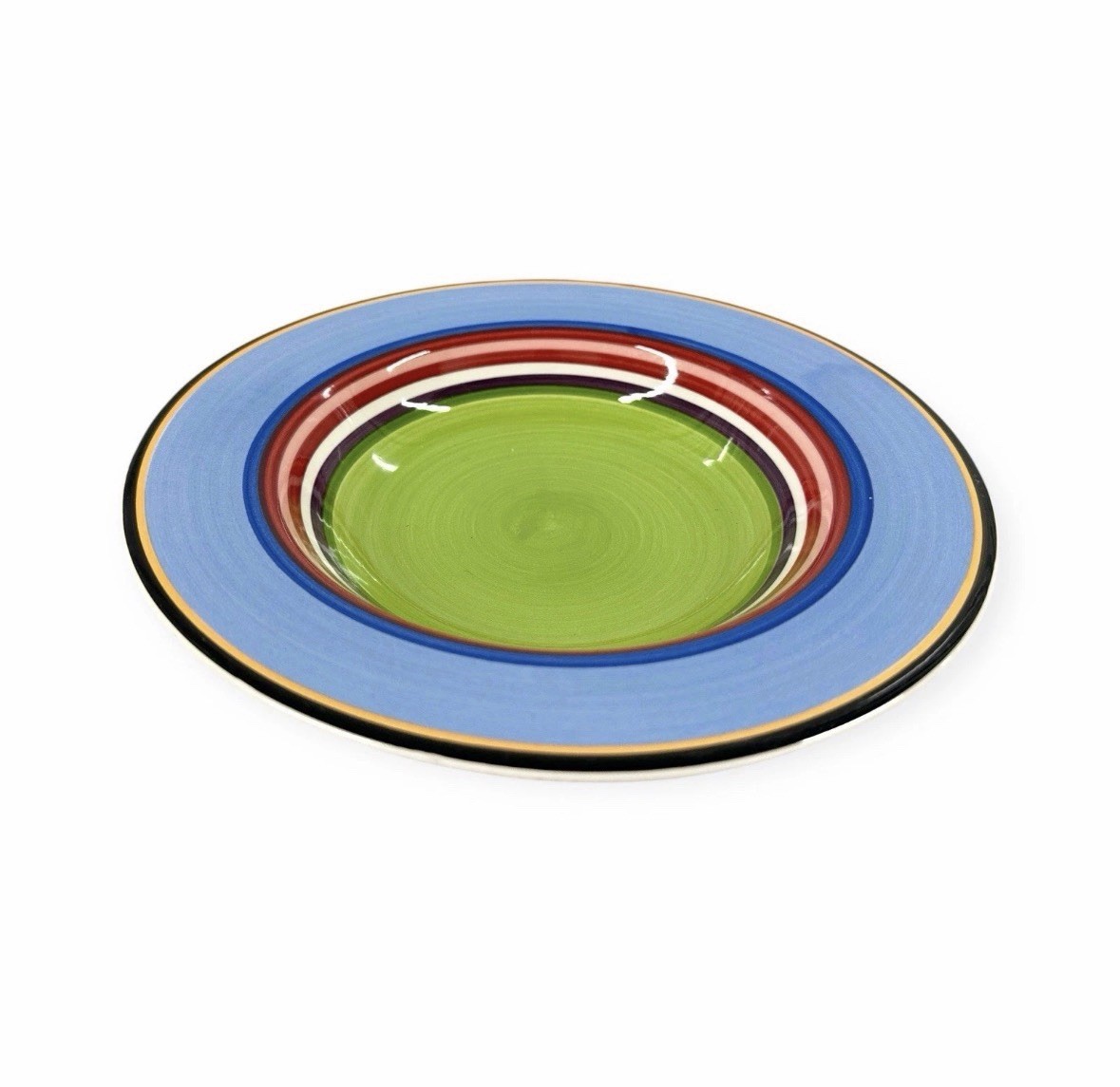 Vintage Salsa by Block 8 3/4” Rim Soup Bowls Multicolor Stripes Set of 4