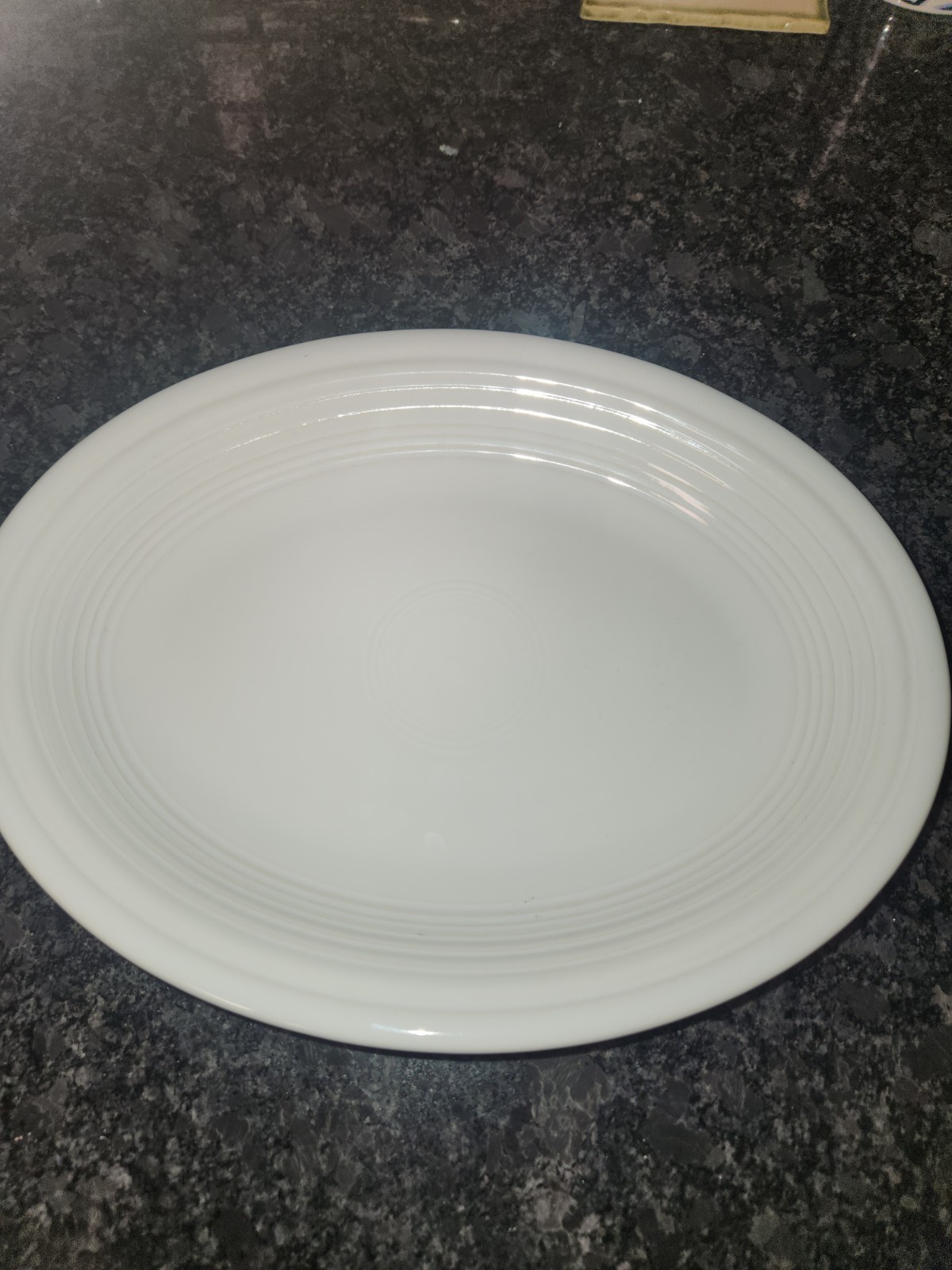 Fiesta/Fiestaware Homer Laughlin White 11 5/8″ Serving Platter Excellent