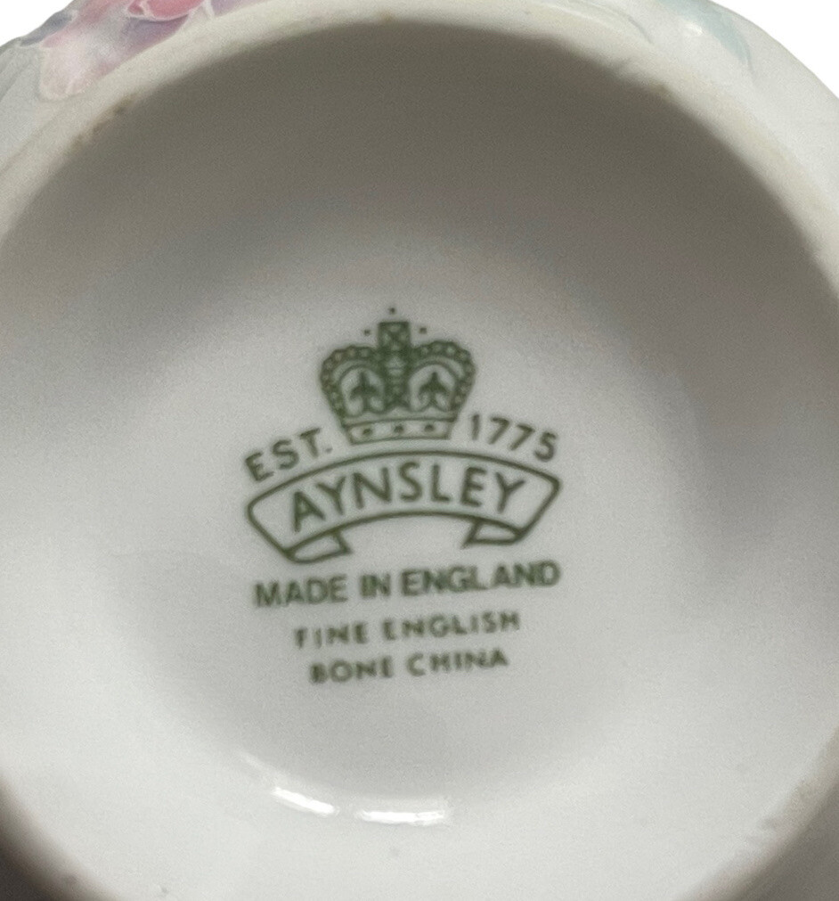 Vintage Aynsley English Fine Bone China Tea Cup and Saucer Irys /Gold Trim