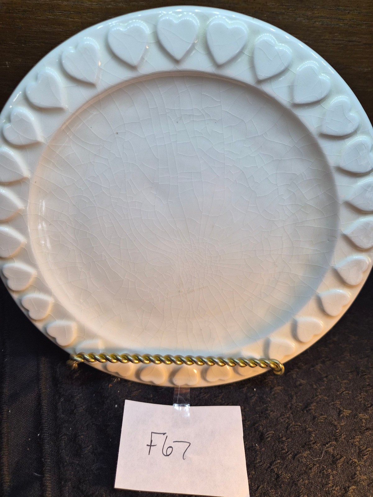 heart plates pottery