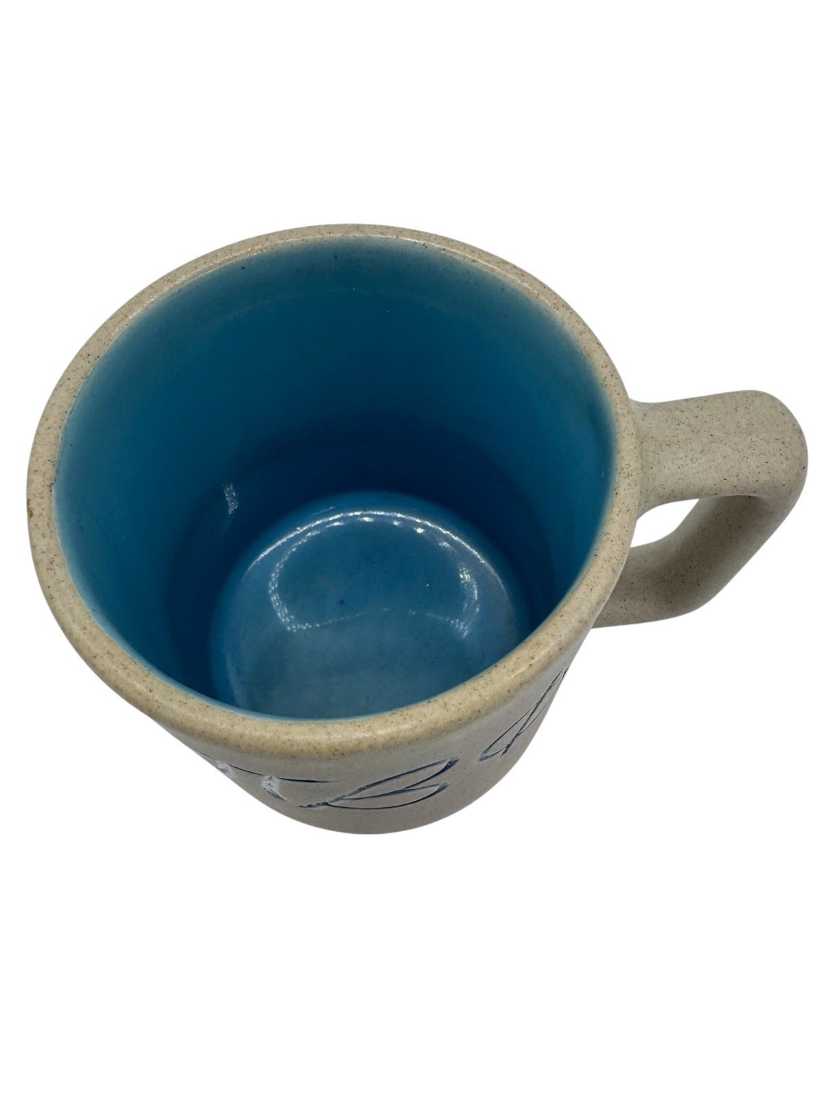 Vtg 1960s Pigeon Forge Pottery Pi Beta Phi Sorority Mug Gray Blue Tennessee
