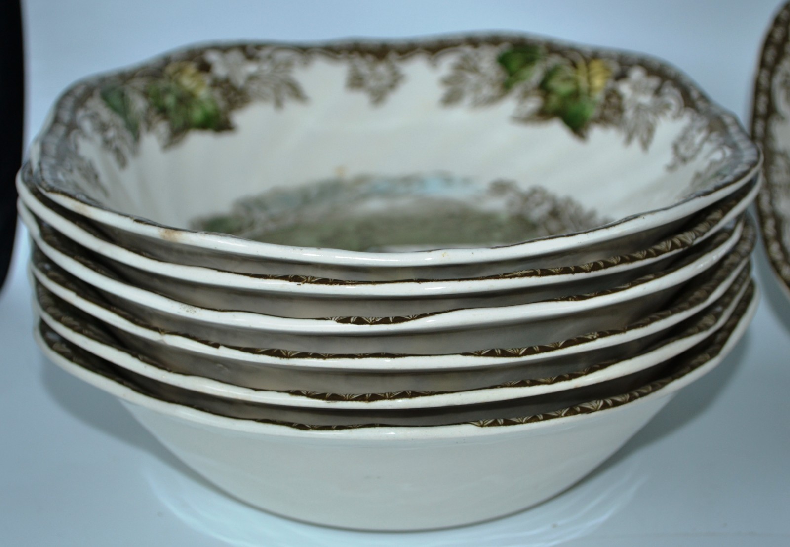 8 Piece Johnson Brothers “The Covered Bridge” 7″ Bowls