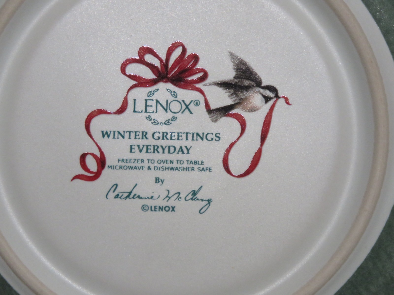 Lenox “Winter Greetings Everyday” REPLACEMENT Saucer 7-7/8″