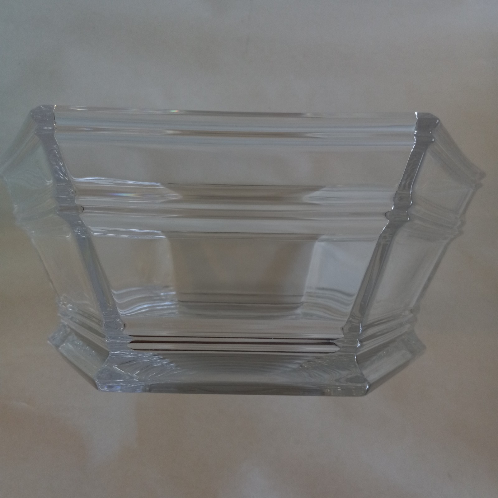 PREOWNED TIFFANY & CO. WINDHAM CRYSTAL BOWL HEXAGONAL SIX SIDED SIGNED ORIG BOX