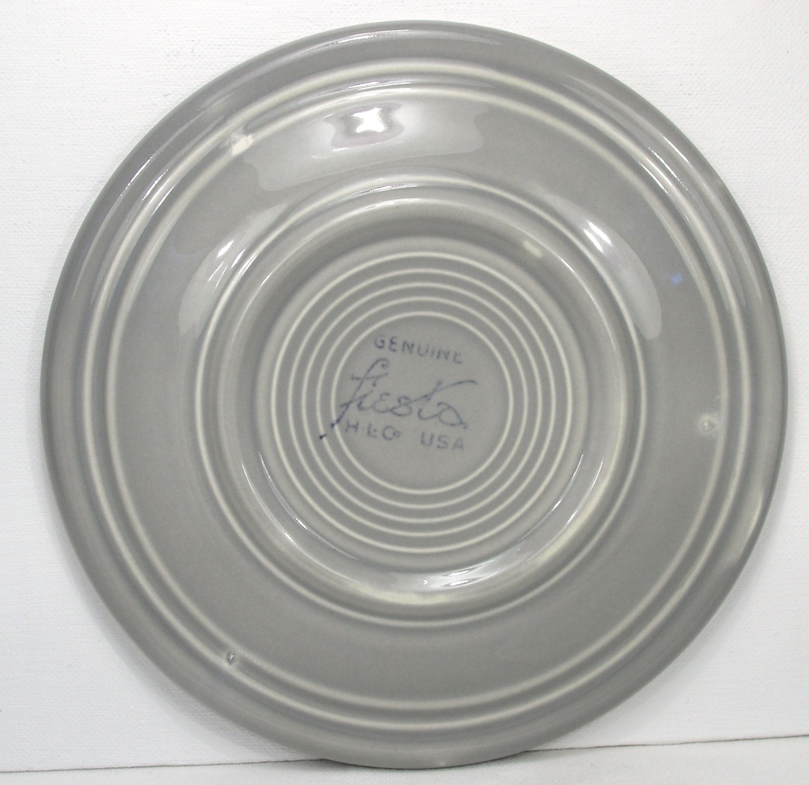 Vintage Fiesta 6″ Plate Lot (5) Gray Yellow Cobalt Blue Original 50’s Colors