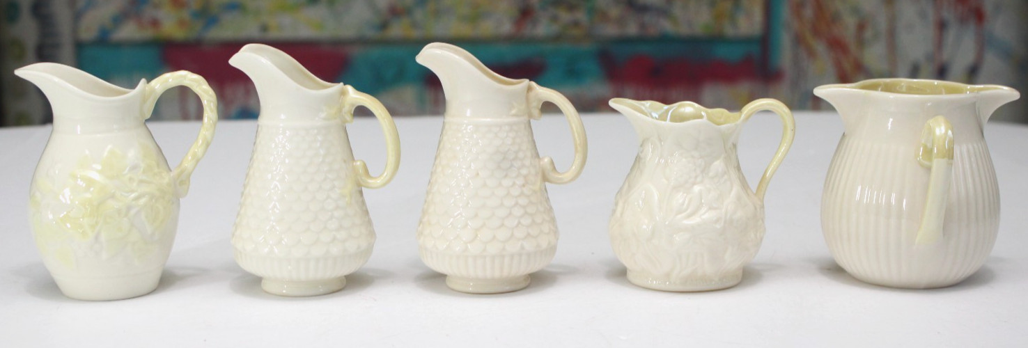 VINTAGE Mix of 19 Belleek Ireland Pottery Pieces 6th Mark (1965-1980) 3rd Green