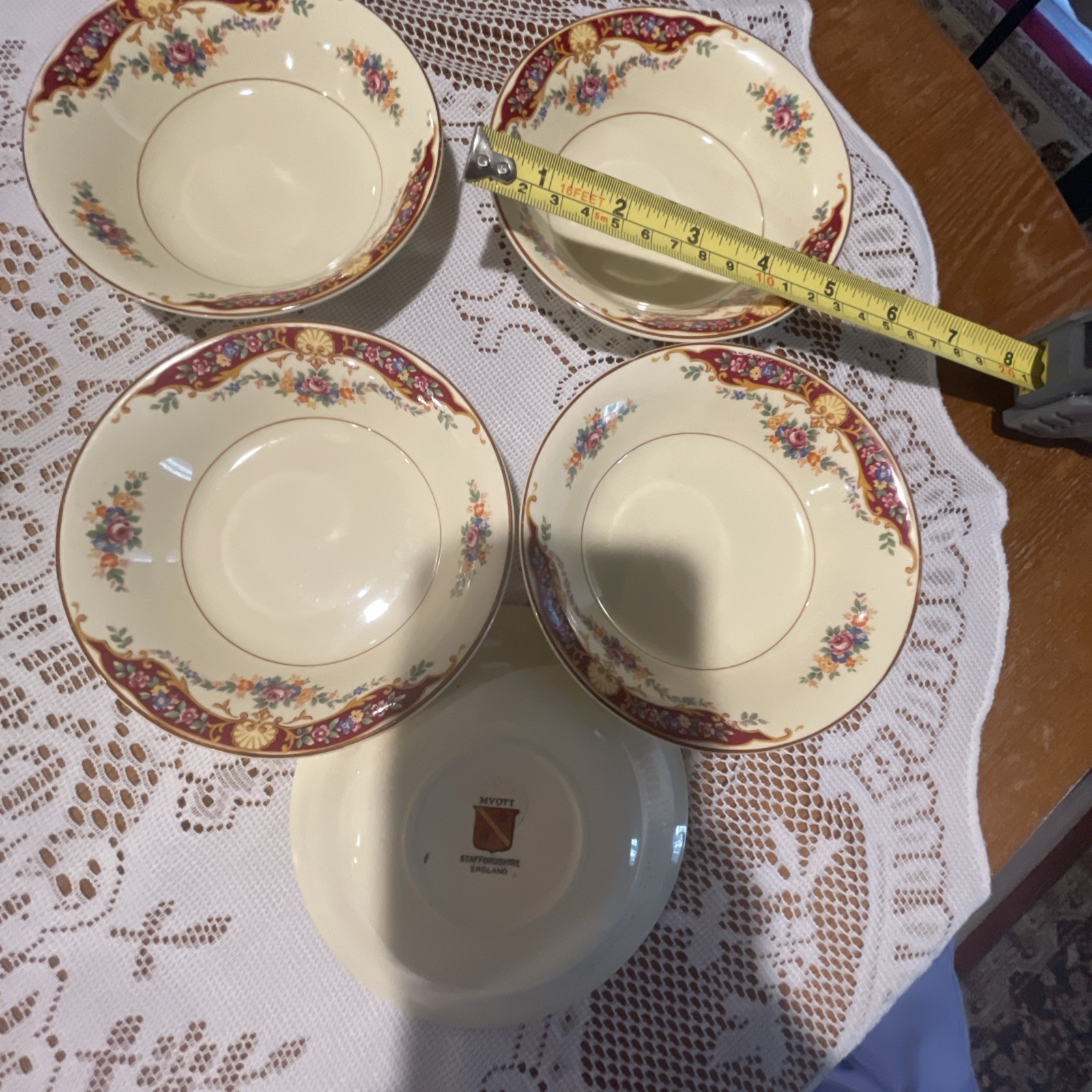 myott staffordshire england china 5in. Wide 1in.high Round