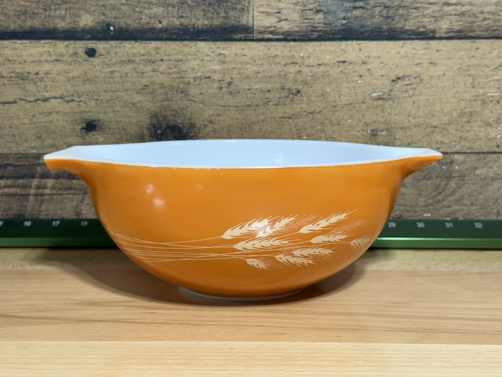 🔥Vintage Pyrex Autumn Harvest Wheat Cinderella Mixing Bowl 2.5 Qt Orange