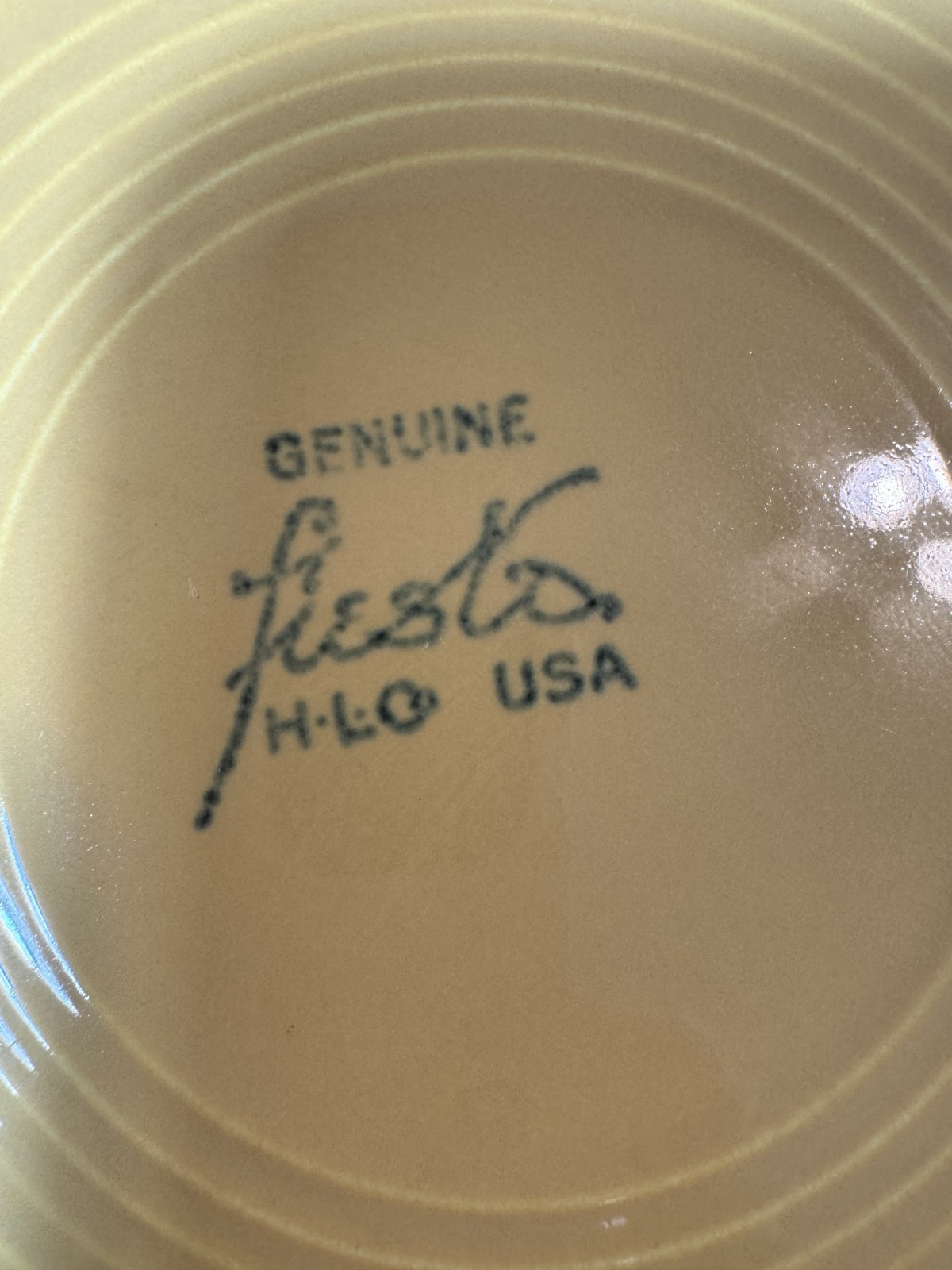 Vintage Fiesta Yellow 10½” Dinner Plate HLC USA Early Backstamp 1986–1992