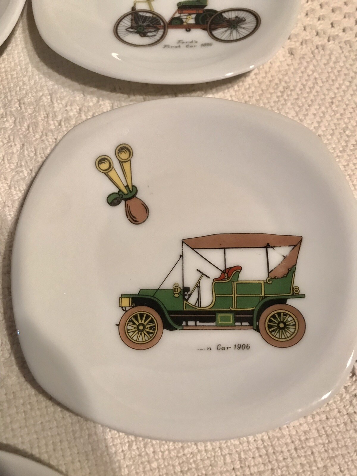 Winterling Marktleuthen (Bavaria) Antique Autos Small plates set of (6) 4.25”