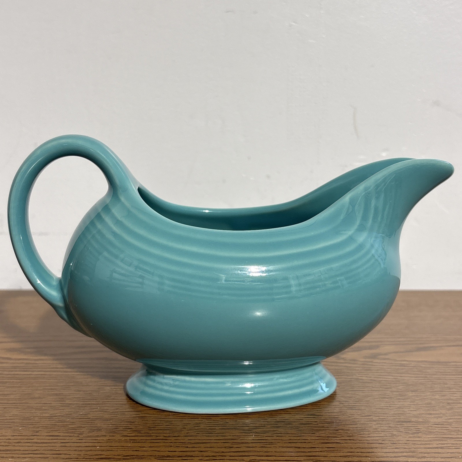 Fiestaware Turquoise Gravy Boat Homer Laughlin Introduced In 1988 Made In USA