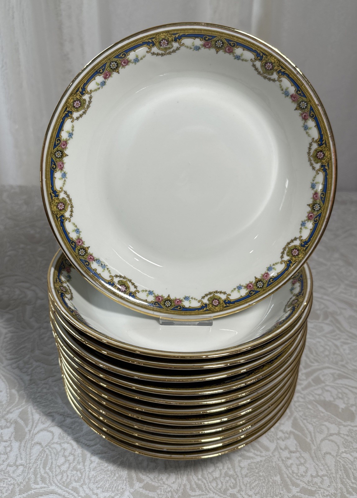 Antique Jean Boyer Limoges France BOJ1 Soup Bowls Set Of 12