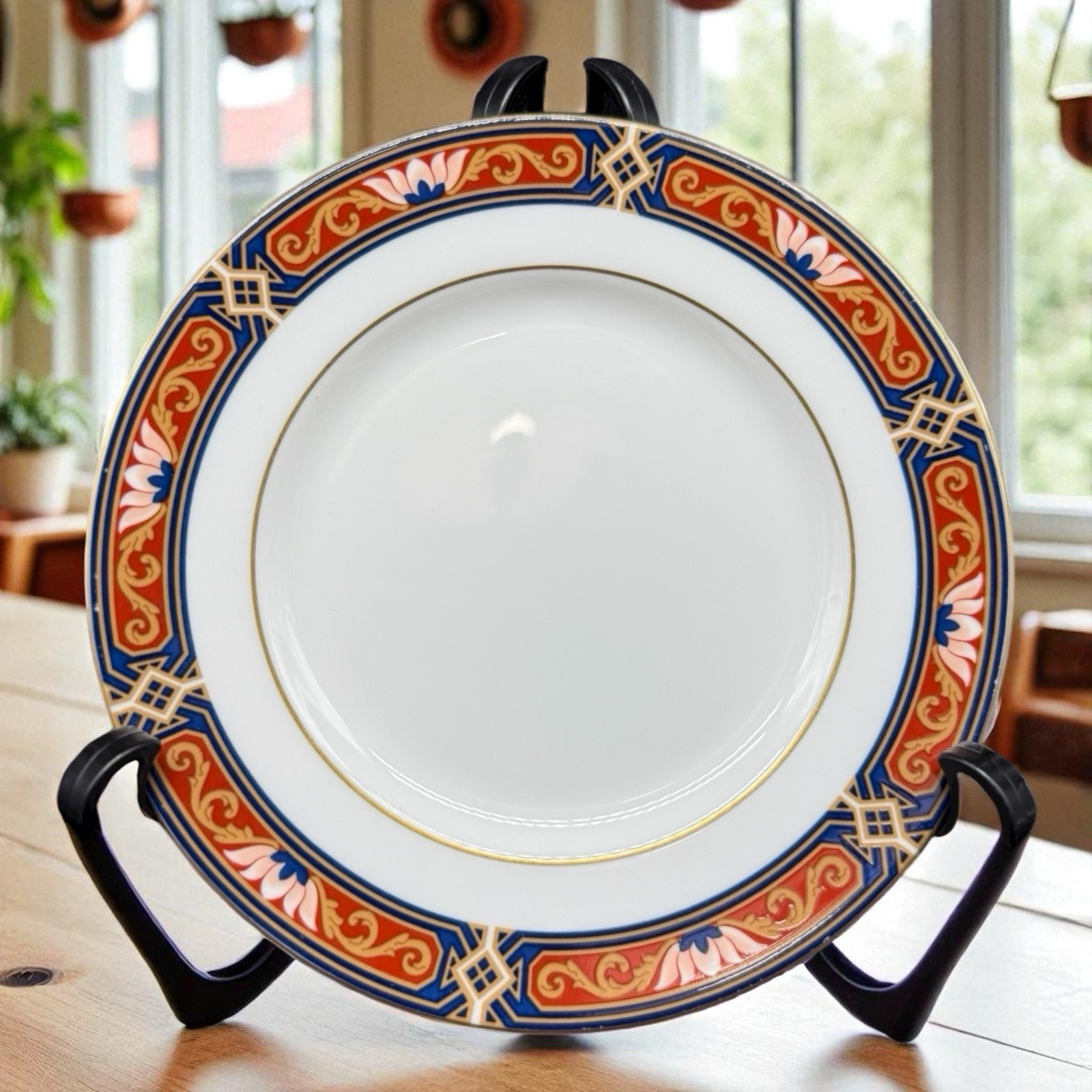 Wedgwood Chippendale Blue And Rust Bread & Butter Plate Discontinued England