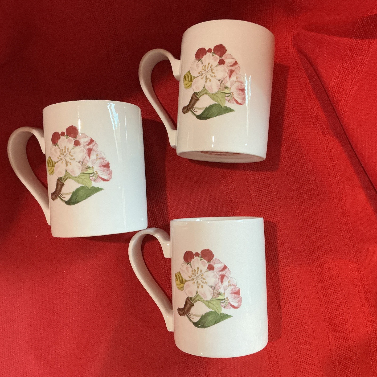 Portmeirion Pomona Straight Side Mugs (3) Orange Stamp
