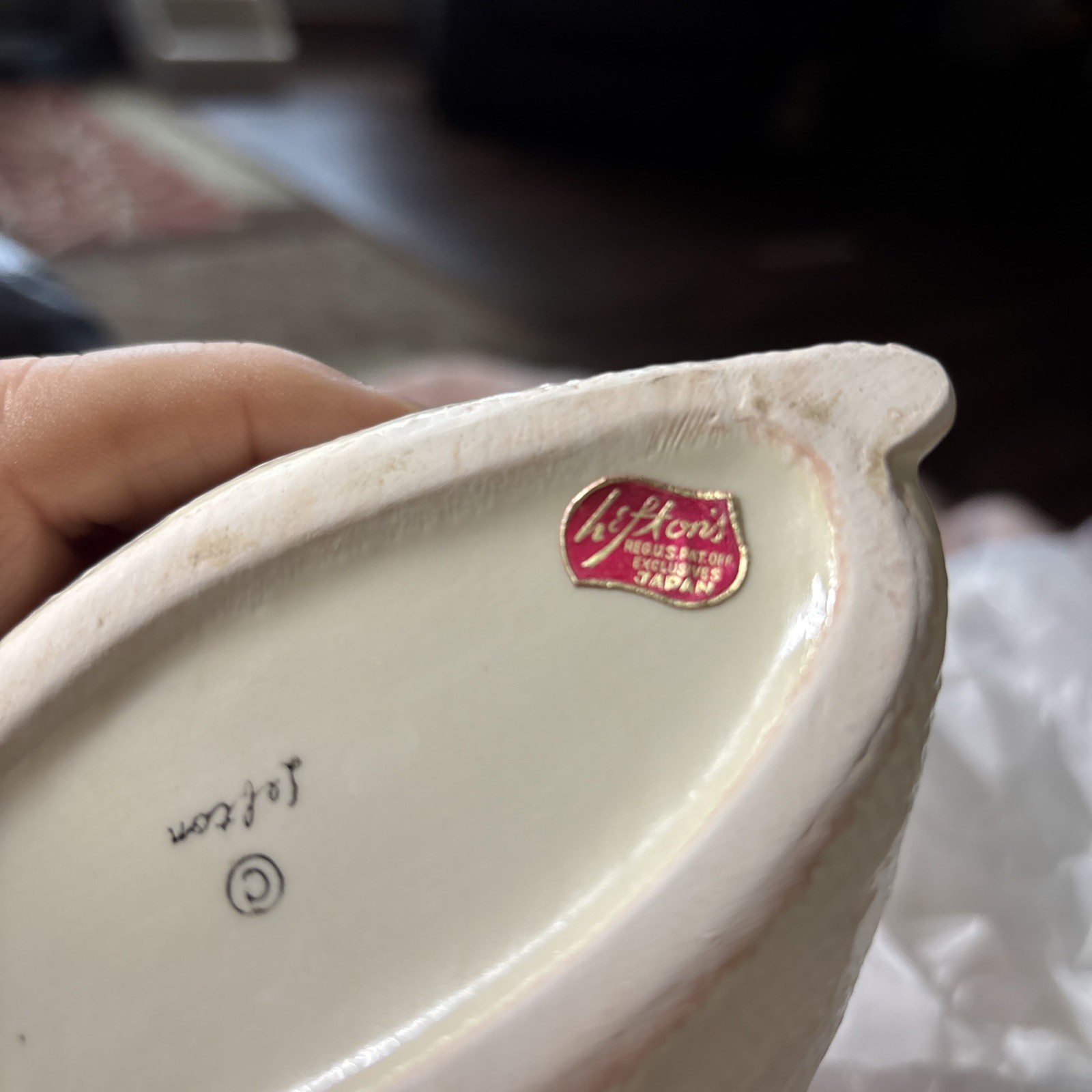 VINTAGE LEFTON “Homemade” Lidded Jam Pot #3906 Ceramic Jar W/Spoon NICE W/Tag