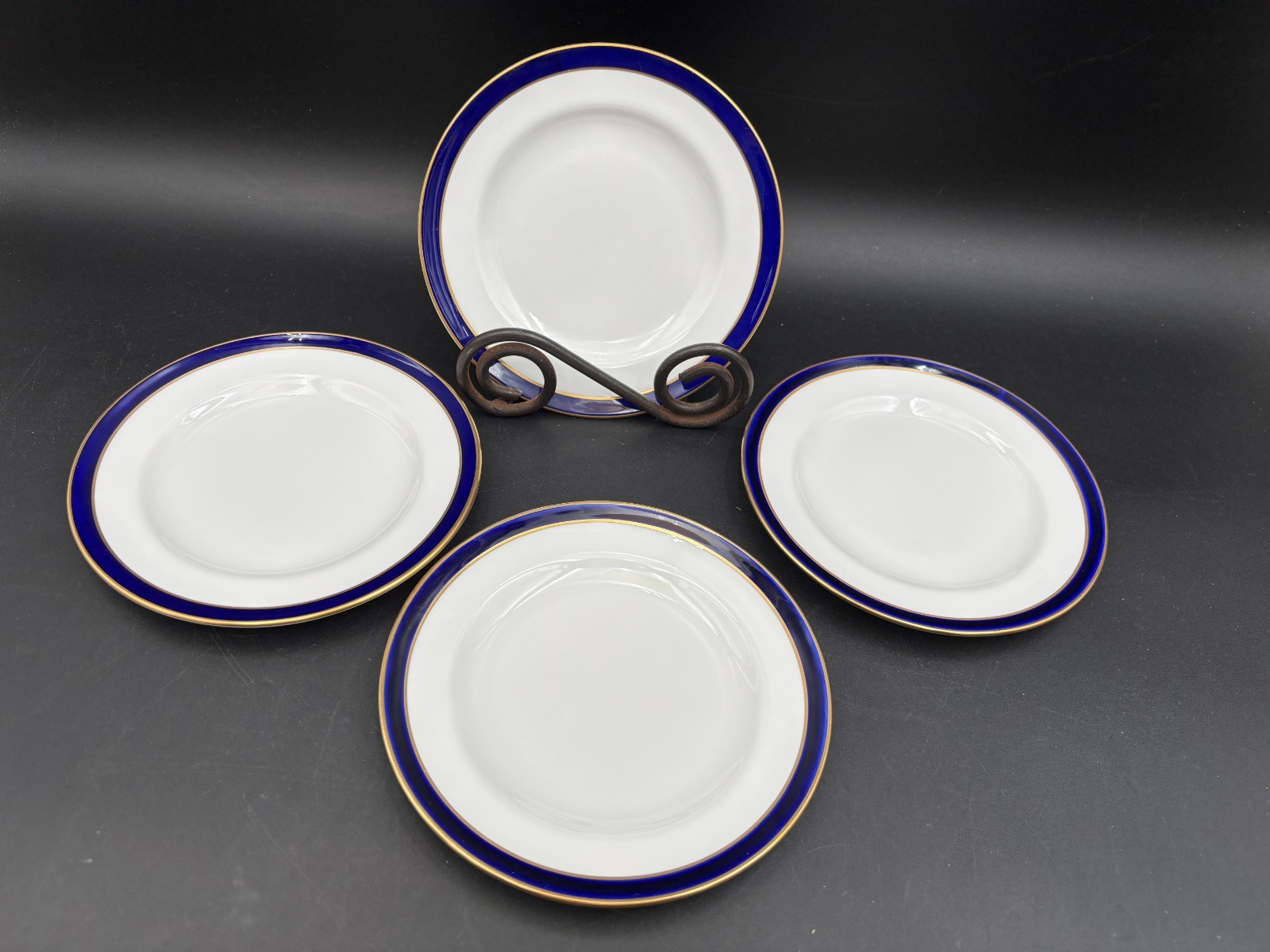 Spode “CONSUL COBALT” England ~ Set of 4 ~ Bread Plates ~ 6 1/4″