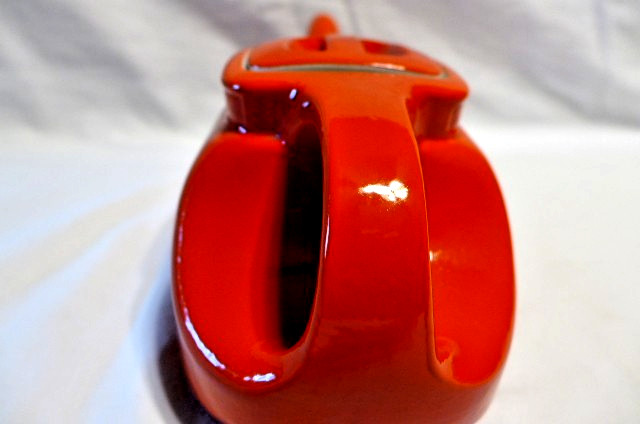 Vintage 1938 Hall China Art Deco Car Automobile Figural Teapot Rare Red Glaze