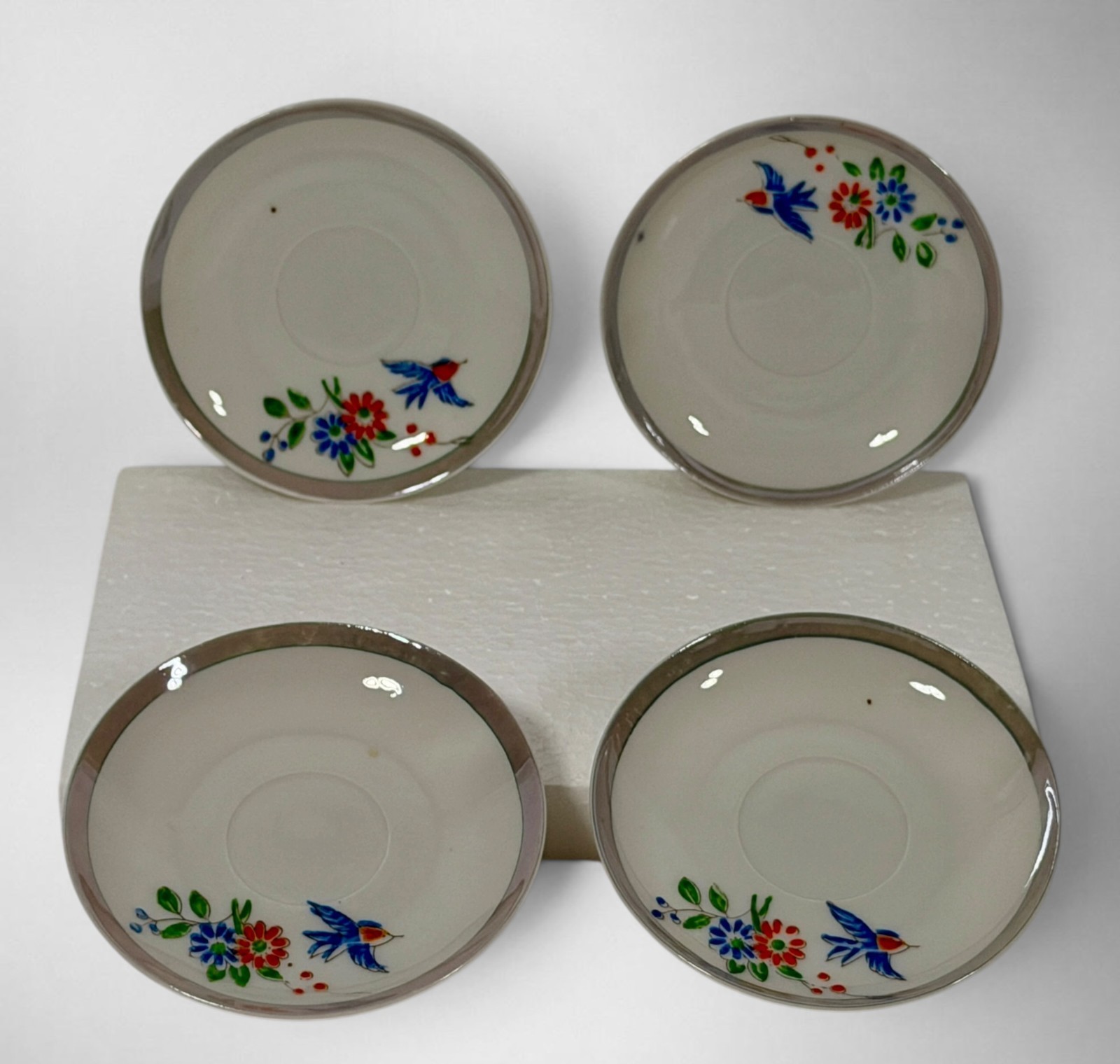 Vtg Crockery Importers Newington CT Occupied Japan Demitasse Cup Saucer Set (4)