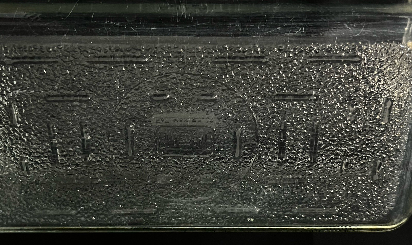 Vintage Glasbake 254 Loaf Pan Clear Glass Baking Dish Art Deco Pattern USA