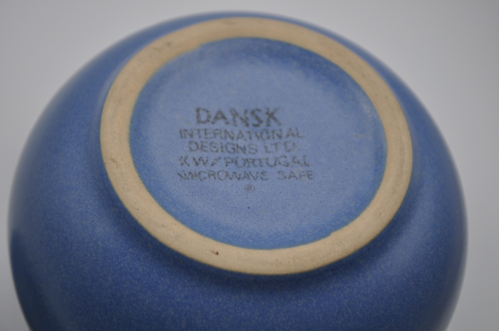 Dansk Sky Blue Mesa SUGAR BOWL W/LID Portugal-Scandinavian Design-2 Pc
