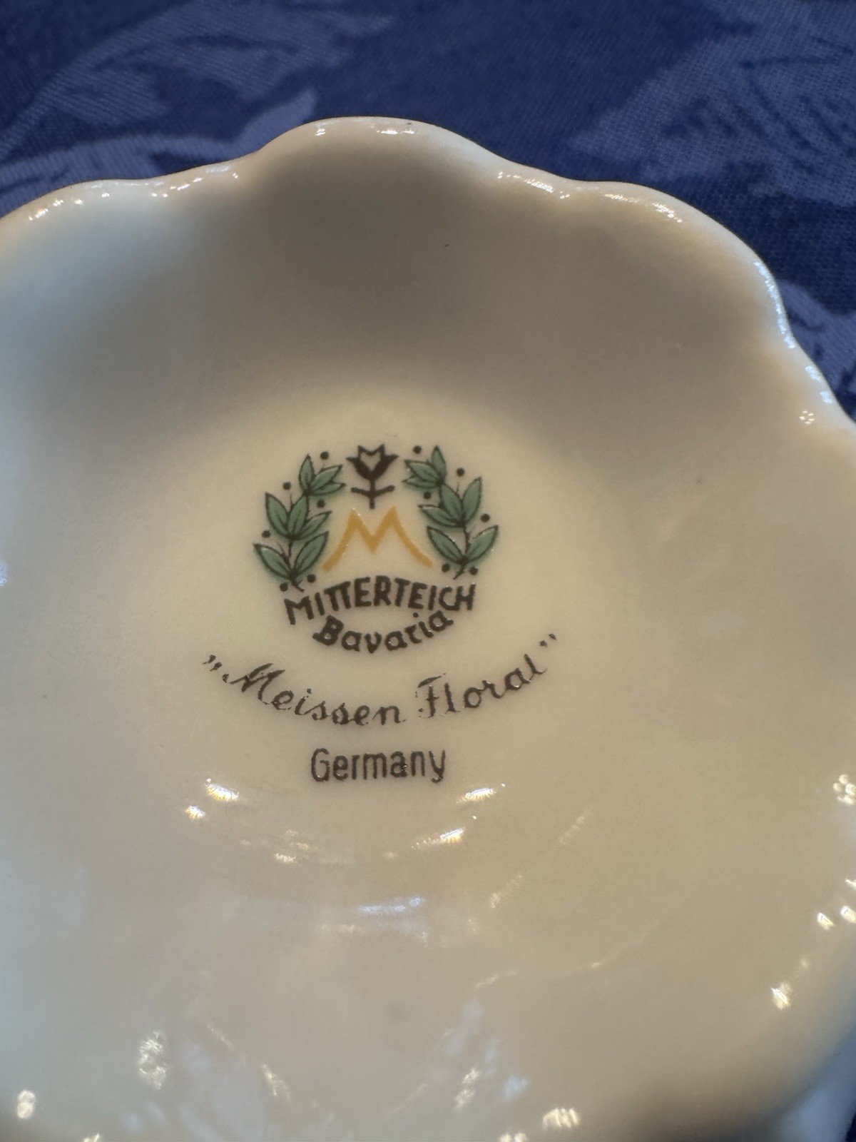 Set of 6 Mitterteich Bavaria Meissen Floral Teacups With Matching Saucers