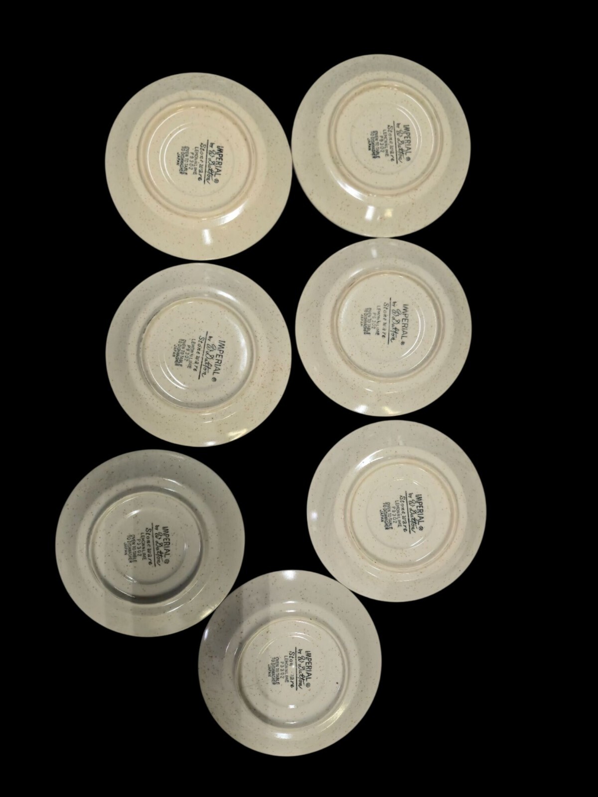 MCM plates Stoneware saucer 1970s Lemon Lime imperial W. Dalton set of 7