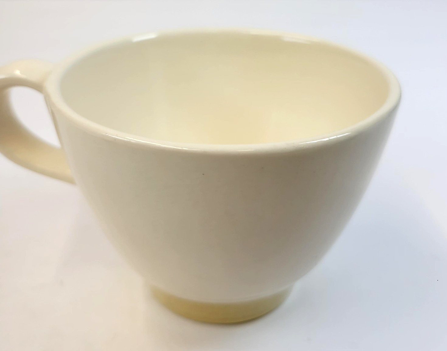 Vintage Metlox Poppytrail Coffee Cup Beige Fruit Motif California Pottery USA