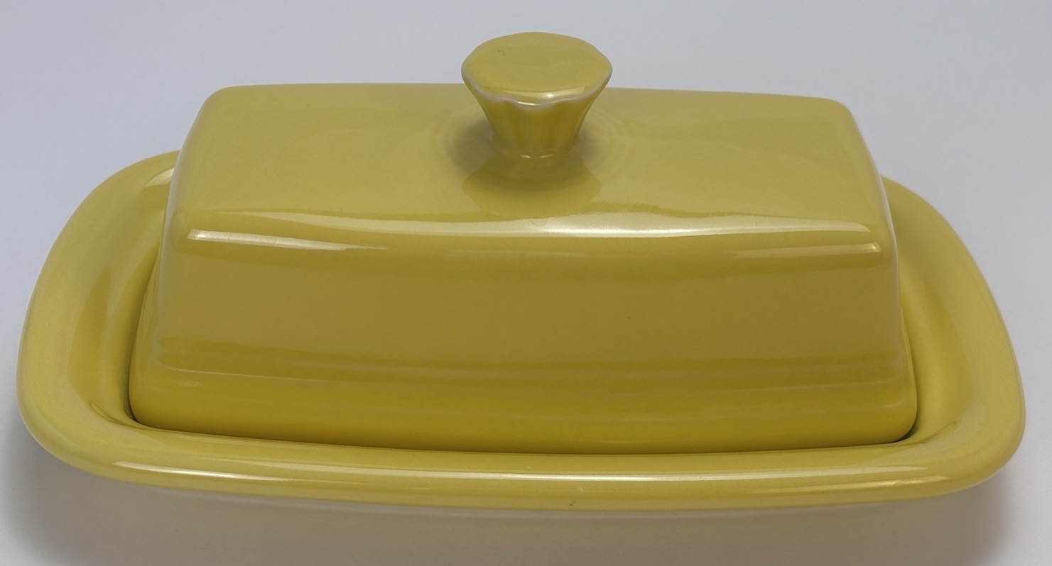 Fiesta Fiestaware Sunflower Yellow Covered Large Butter Dish Homer Laughlin USA