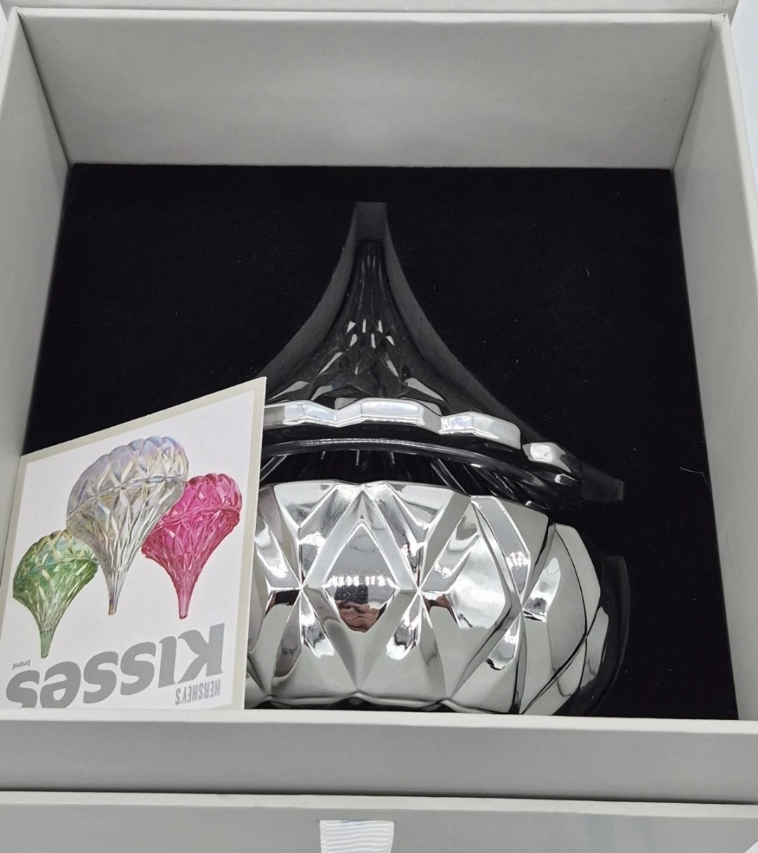 Hershey’s Kisses Silver Candy Dish w/ Box Godinger Licensed New Gift Decor