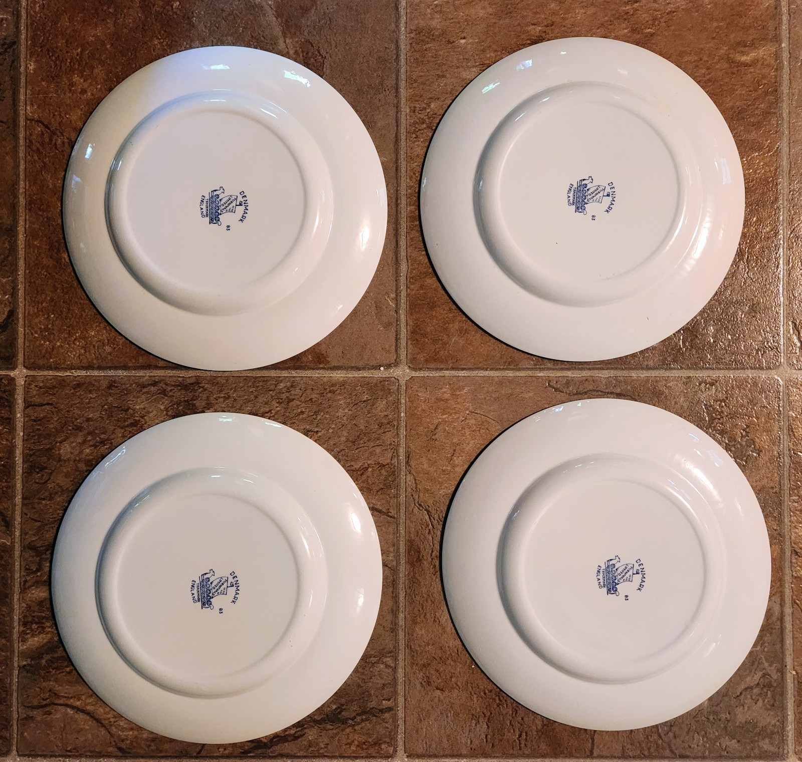 10 Inch PORCELAIN Plates Furnivals Limited “Denmark Blue” Pattern.