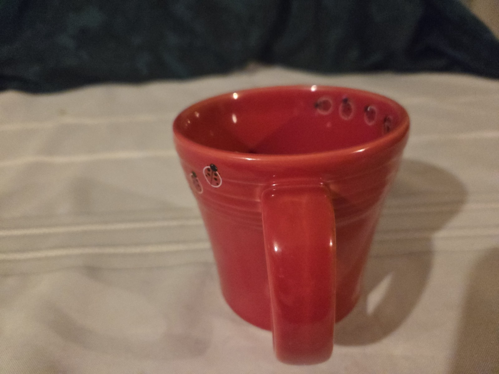 HLC Fiesta Scarlet Red Ladybug Tapered Mug Coffee Cup 15 oz.