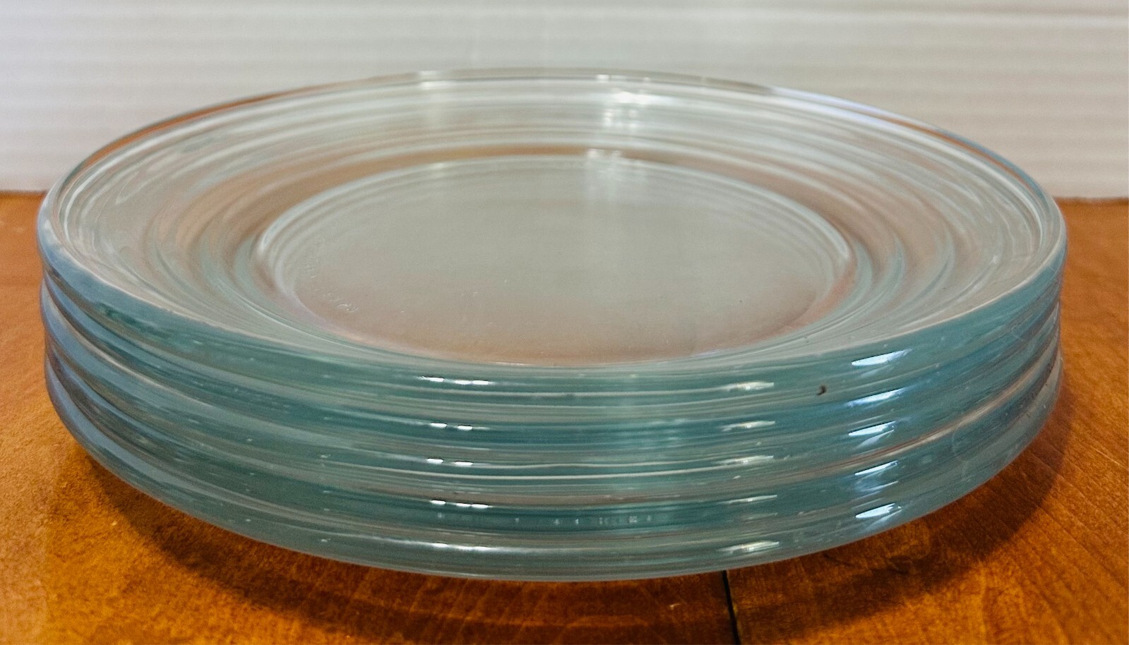 5 Vintage Clear Glass Salad Plates by Libby “Duratuff” Made in Mexico 7.5 inches