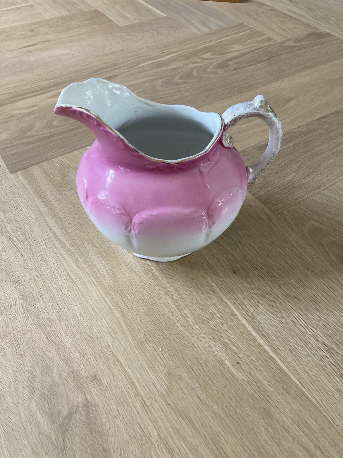 Gorgeous Peacock Rose Antique Pitcher by Warwick China