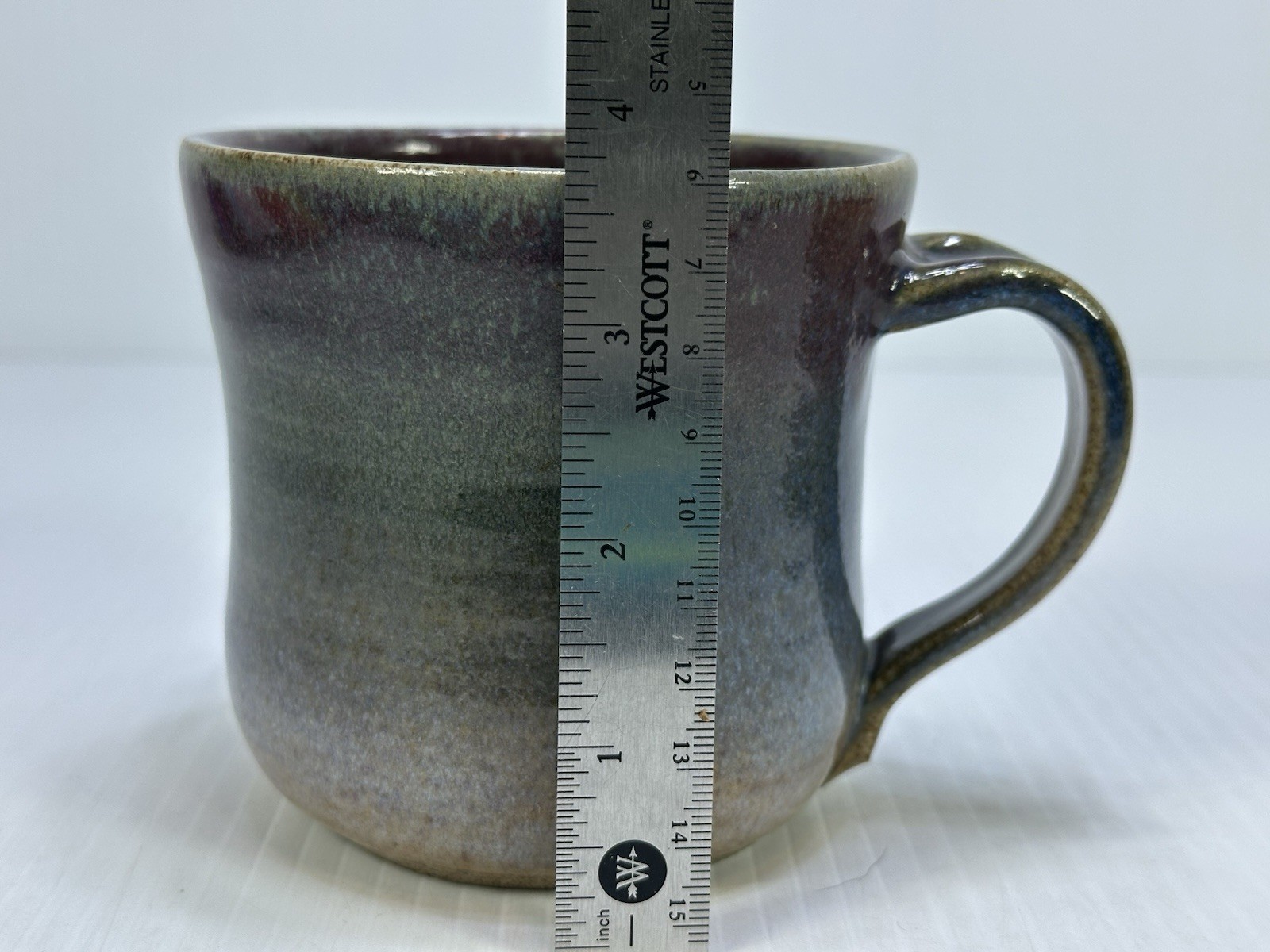 Studio Art Pottery Mug Cup Signed Chattly RI Handmade Hand Thrown